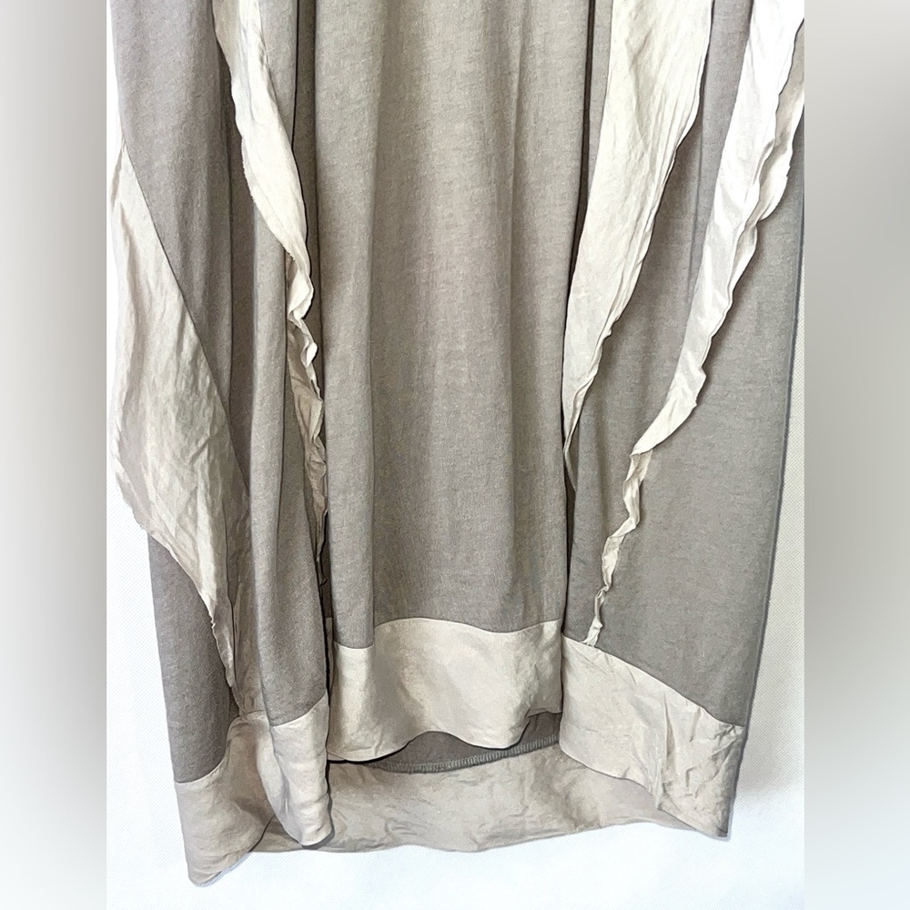 Clu Women's Gray Silk Hemp
Scoop Neck Sleeveless
Lagenlook Casual Midi Dress S - Picture 8 of 15